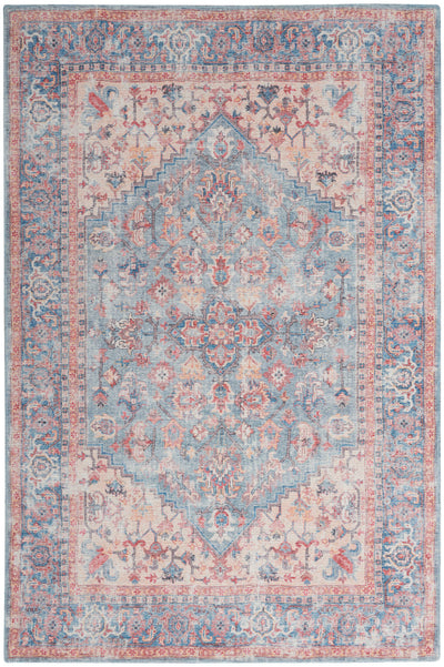 product image for Nicole Curtis Machine Washable Series Blue Multi Vintage Rug By Nicole Curtis Nsn 099446164667 1 75