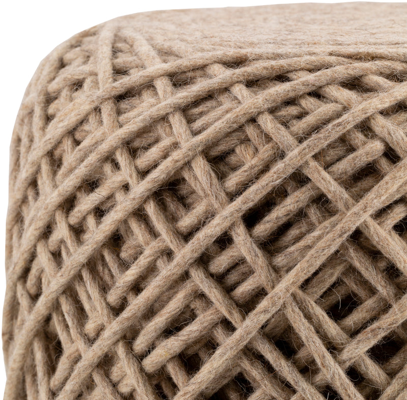 media image for Xena XAPF-002 Hand Woven Pouf in Wheat by Surya 238