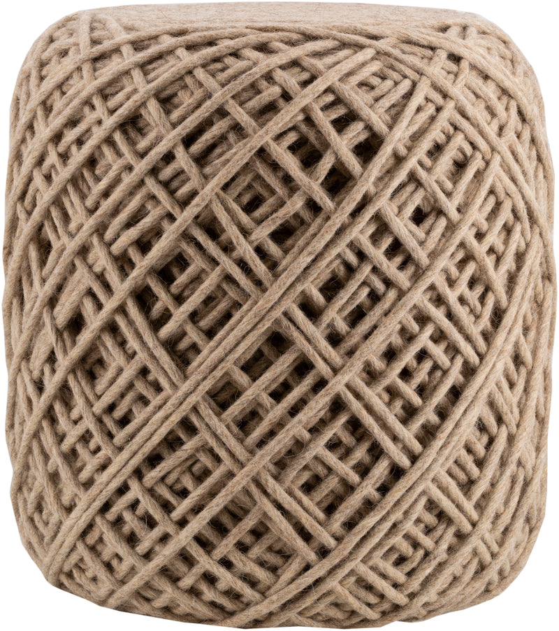 media image for Xena XAPF-002 Hand Woven Pouf in Wheat by Surya 284