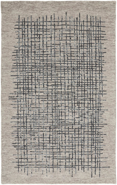 product image for Carrick Hand-Tufted Crosshatch Light Taupe/Gray Rug 1 9