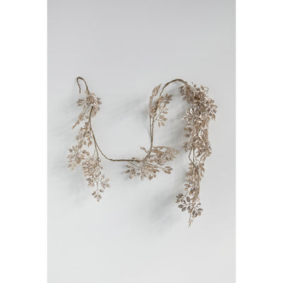 product image for faux leaf garland with glitter 2 51