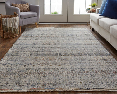 product image for Frencess Power Loomed Tribal Gray / Blue Rug 6 48