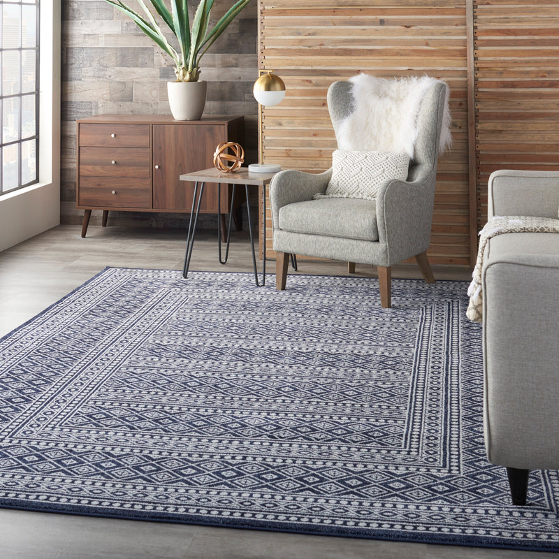 media image for palermo navy grey rug by nourison nsn 099446720382 10 241