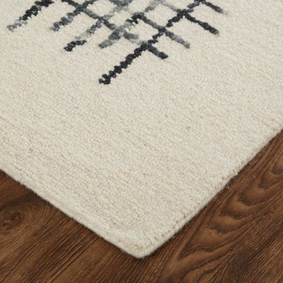 product image for Carrick Hand-Tufted Crosshatch Ivory/Graphite Gray Rug 4 45