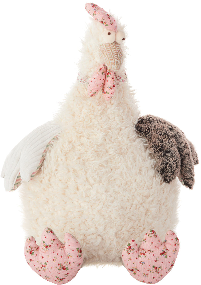 media image for Plush Lines Handcrafted Rooster Kids Ivory Plush Animal 292
