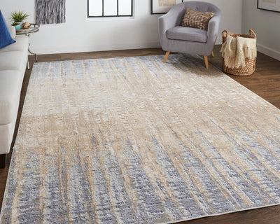 product image for Corben Abstract Tan/Blue/Ivory Rug 6 98