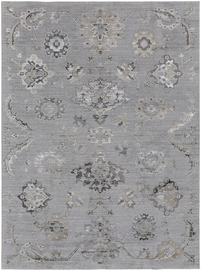 product image for Adana Ornamental Silver Gray/Ivory Rug 1 31