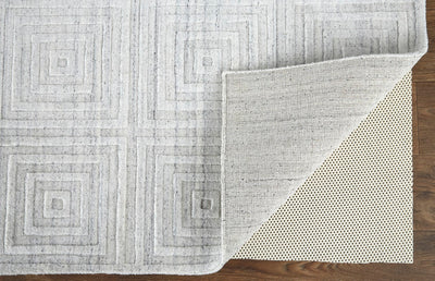 product image for Tatem Hand Woven Linear White/Gray Rug 5 82