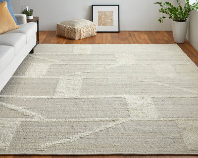 product image for saena linear contemporary hand woven beige ivory rug by bd fine ashr8908bgeivyp00 7 0