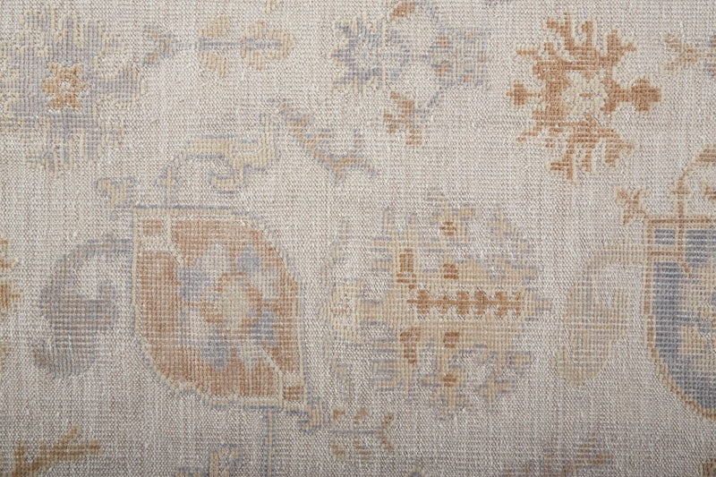 media image for Tierney Hand-Knotted Ornamental Warm Gray/Ivory Cream Rug 2 226