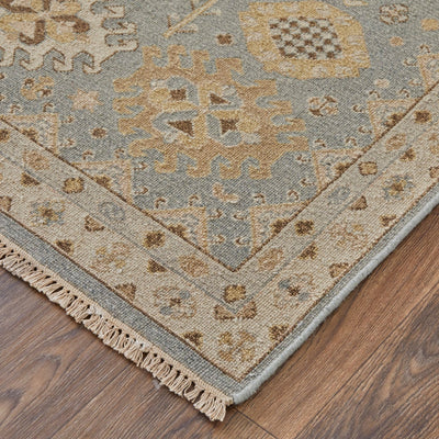 product image for Aleska Oriental Blue/Gray/Ivory Rug 2 47