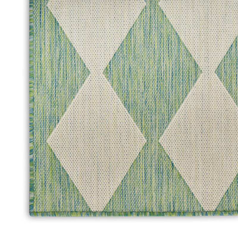 media image for Positano Indoor Outdoor Blue Green Geometric Rug By Nourison Nsn 099446938350 2 277