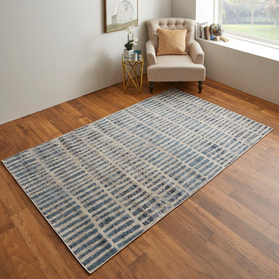 product image for wyllah nomadic geometric blue ivory rug by bd fine cmar39kibluivyc16 7 15