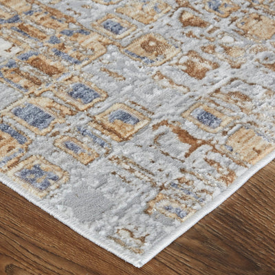 product image for Corben Mosaic Silver Gray/Brown Rug 4 35
