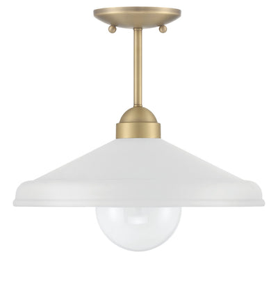 product image for Brooks Semi Flush Mount Ceiling Barn Light By Lumanity 6 43