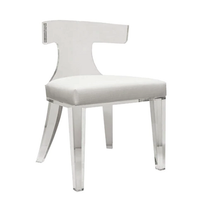 product image for acrylic klismos chair in various colors 1 2